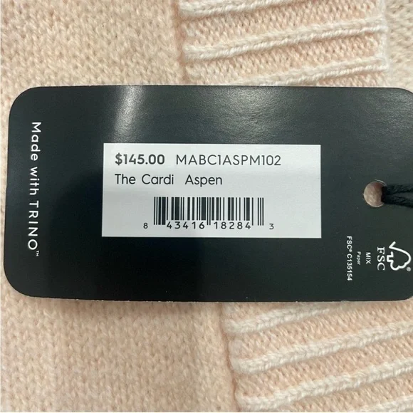 NWT Allbirds Pink Aspen Cardi Merino Wool Oversized Cardigan - Picture 8 of 10